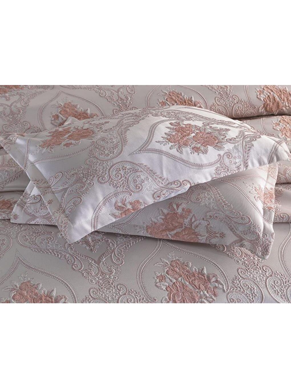 Pembe Sandra Yatak Örtüsü Pudra-5