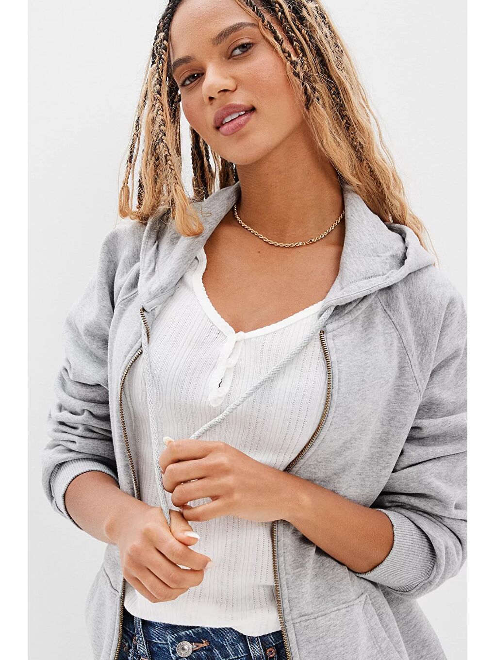 Sarı Altın Kaplama Vintage Burgu Zincir Kolye-3