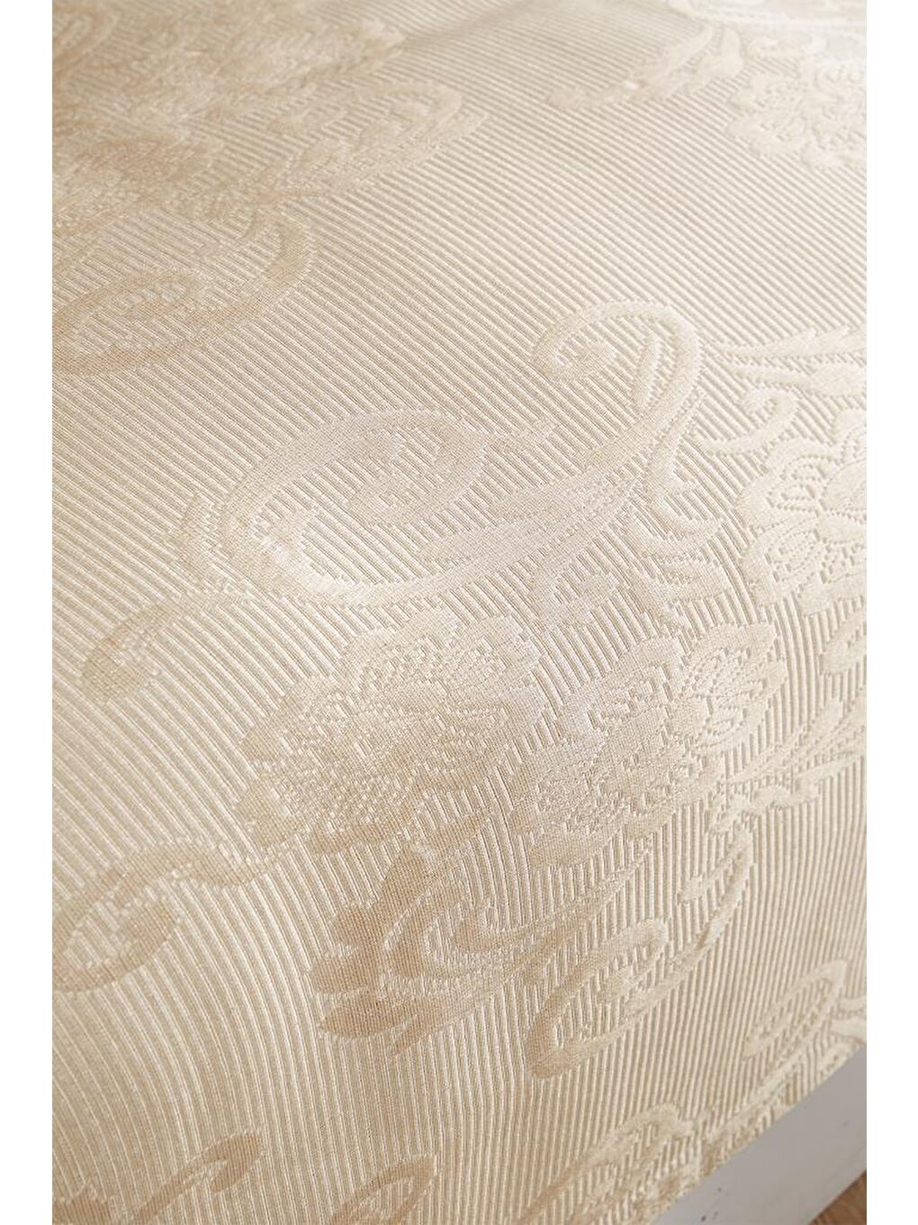 Kahverengi Lale Tek Kişilik 2 Parça Yatak Örtüsü Cappucino-2