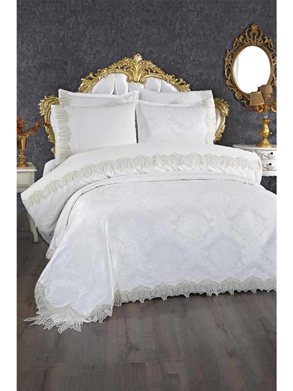 Ekru Pride Gelin Seti 7 Parça Krem-6