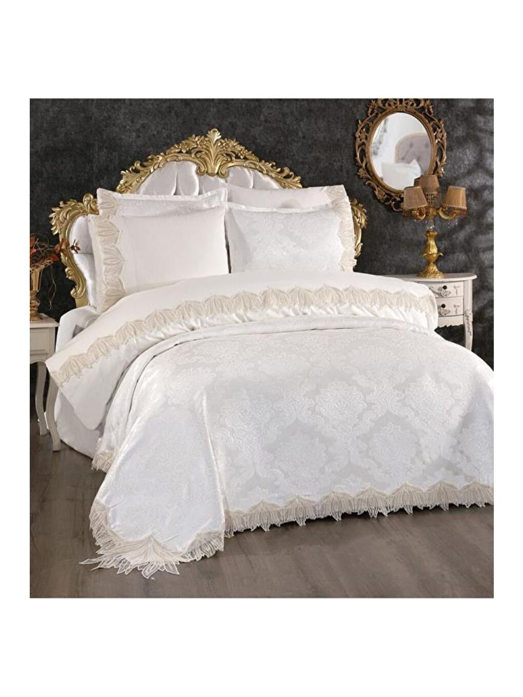 Ekru Pride Gelin Seti 7 Parça Krem-7