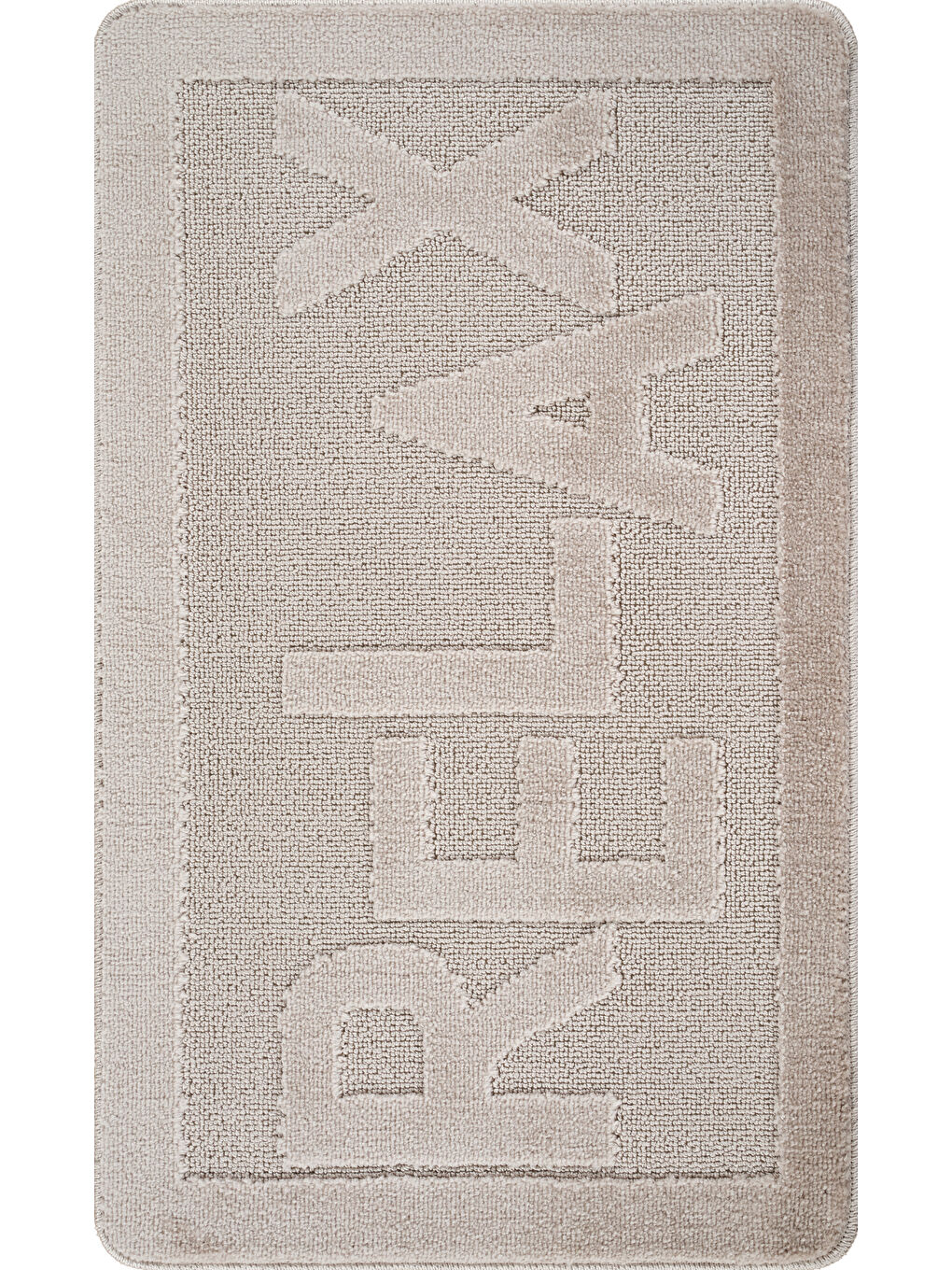 Bej Doğal Kaymaz Taban Banyo Paspas-Vizon-1