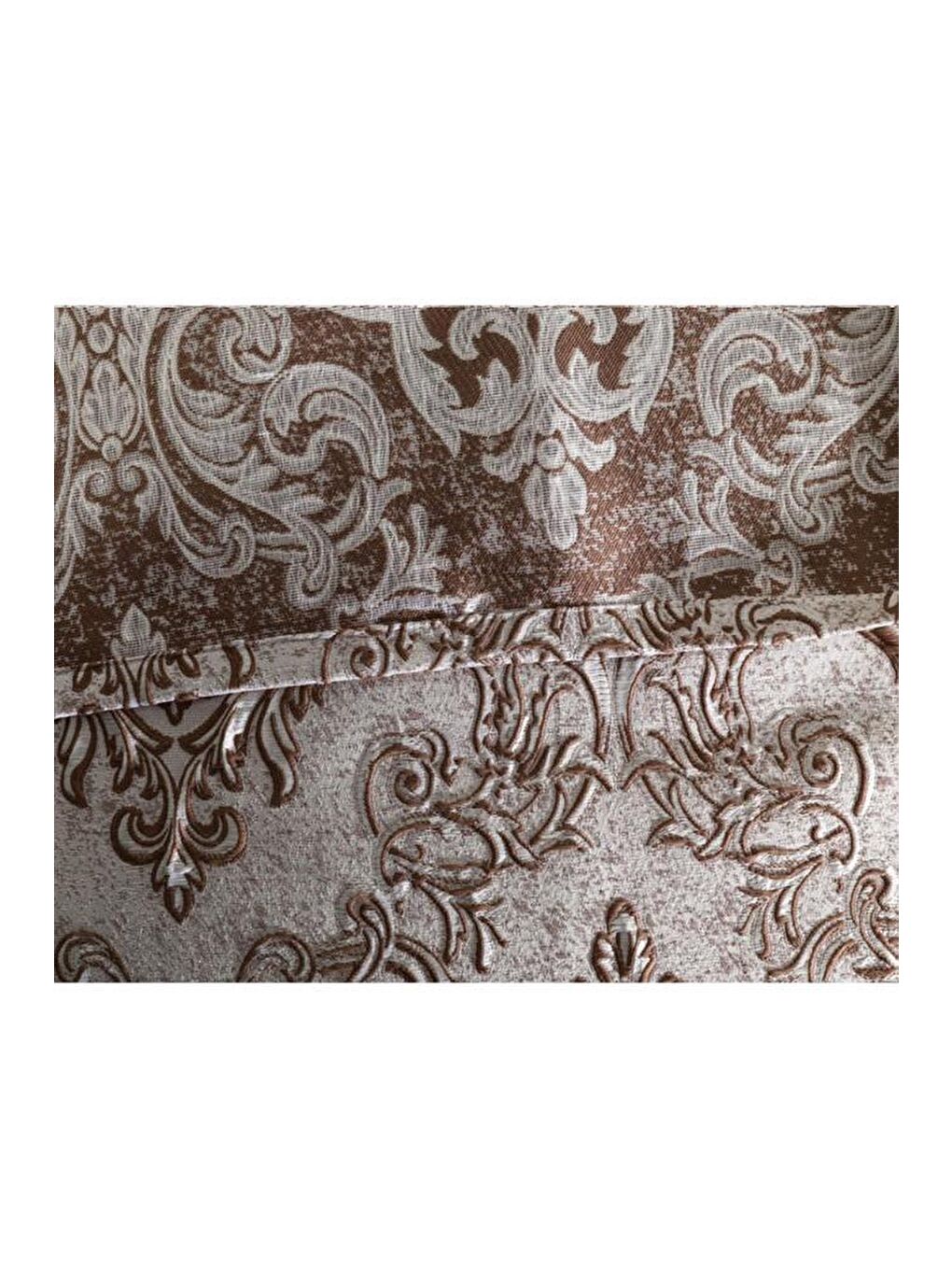 Sude Jakarlı Yatak Örtüsü Kahverengi-9