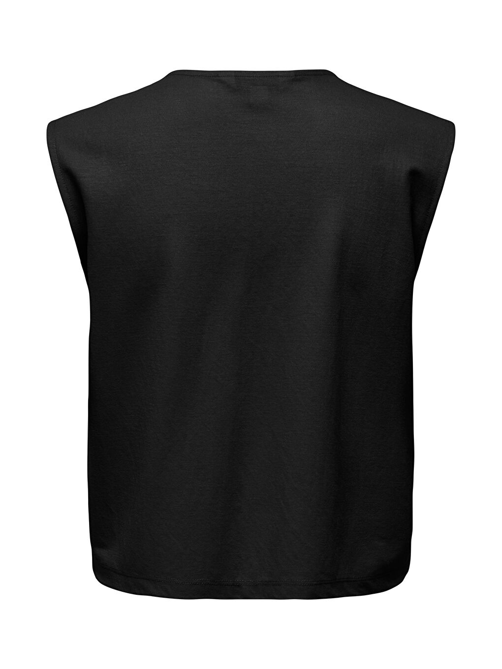 Siyah Onlsakura Regular Fit Yuvarlak Yaka Bağlama Detaylı Yelek 15366877-1