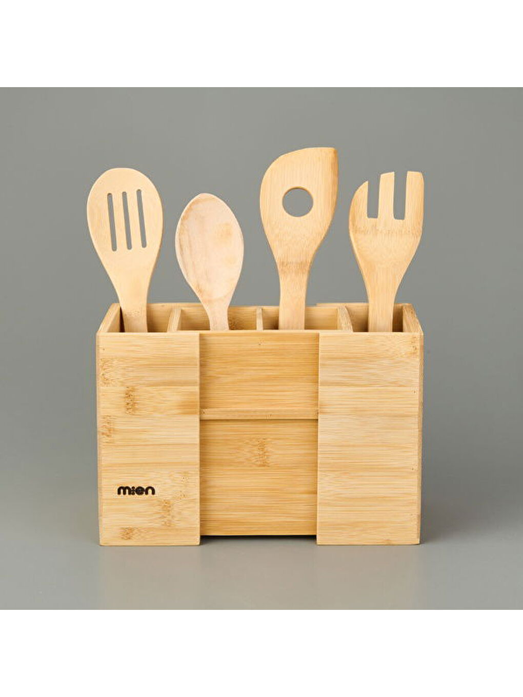 Açılır Bambu Kaşıklık - Açık Kahverengi-1