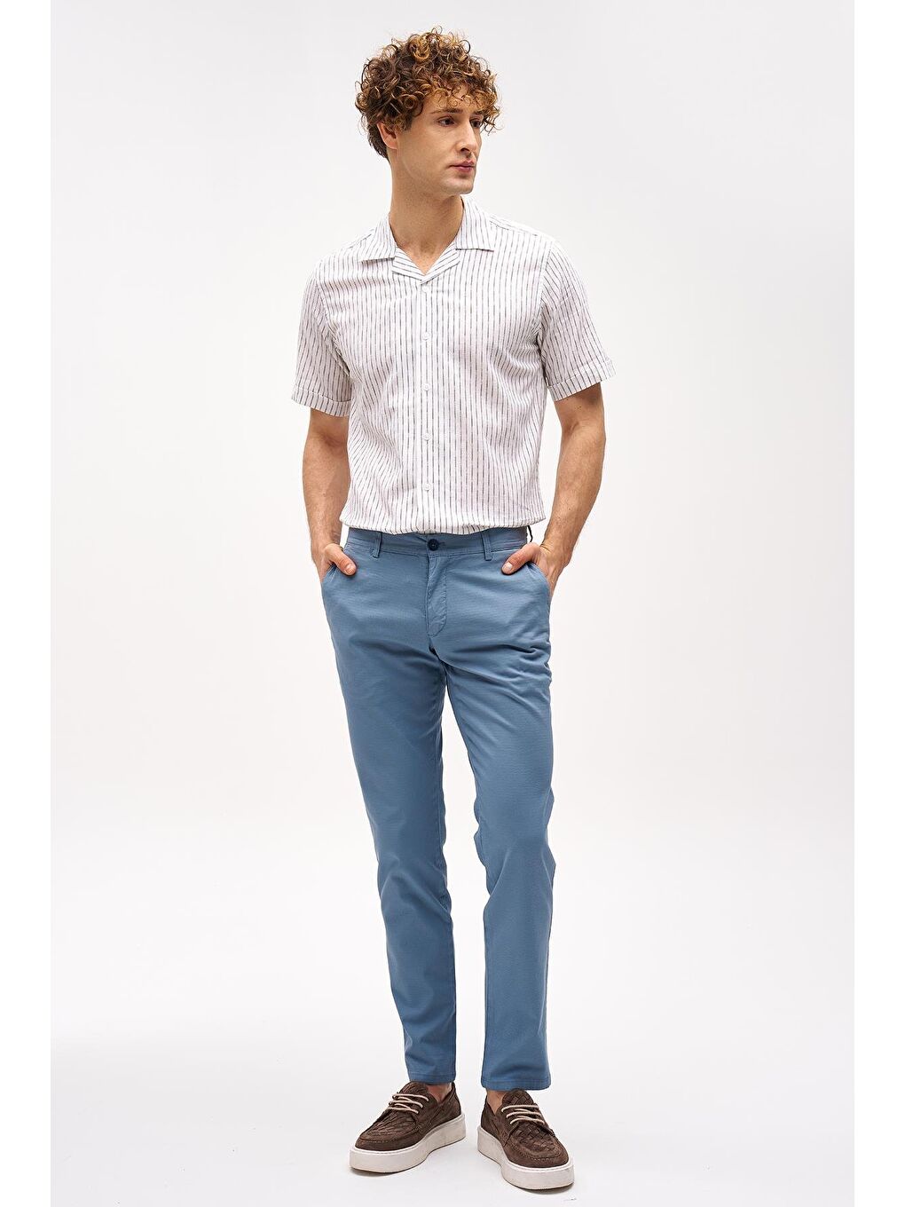 Erkek Mavi Dynamic Fit Pantolon