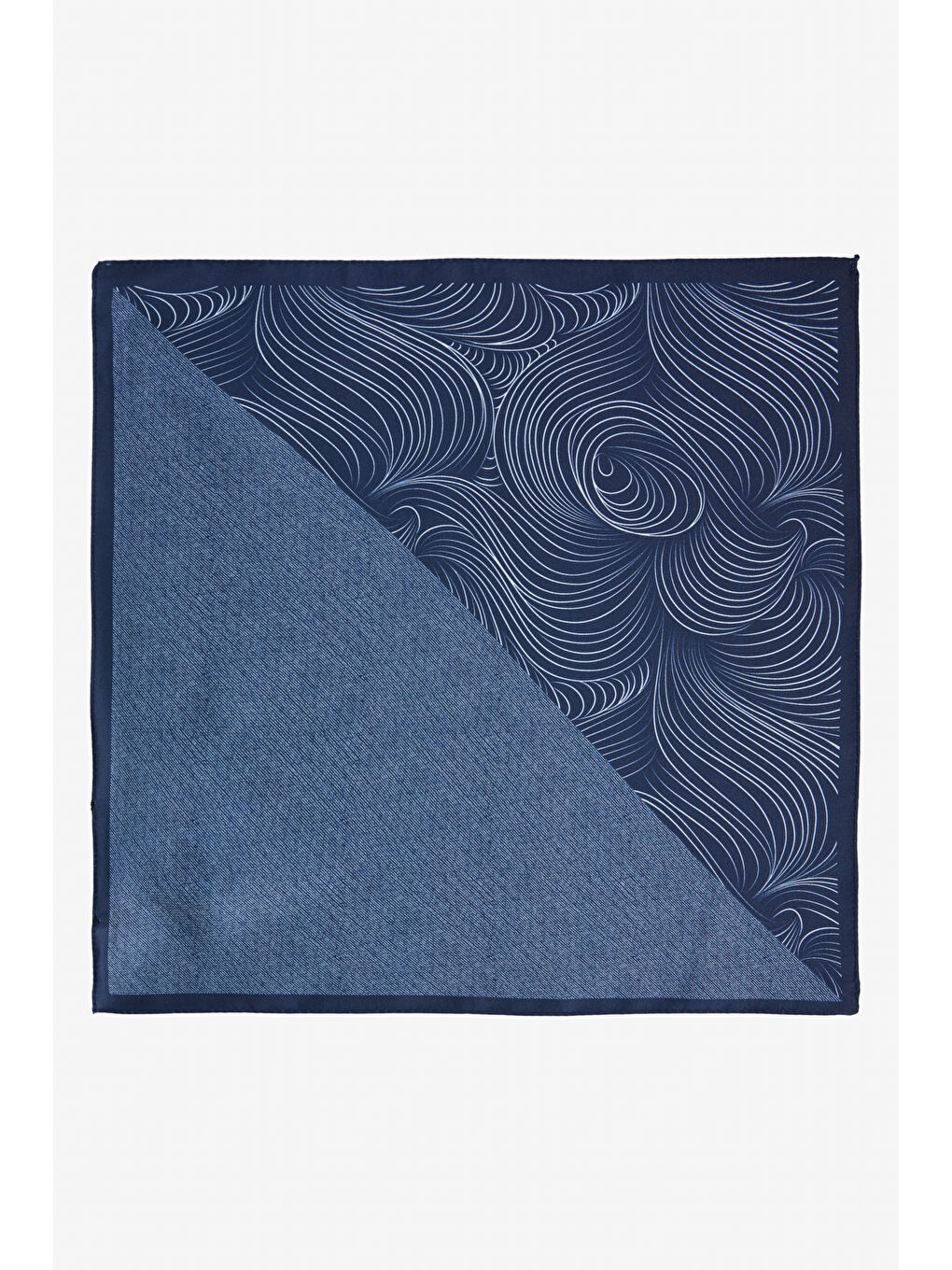 Erkek Lacivert-Beyaz Mendil-1