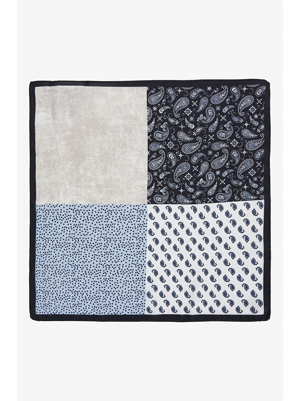Erkek Siyah-Beyaz Mendil-1
