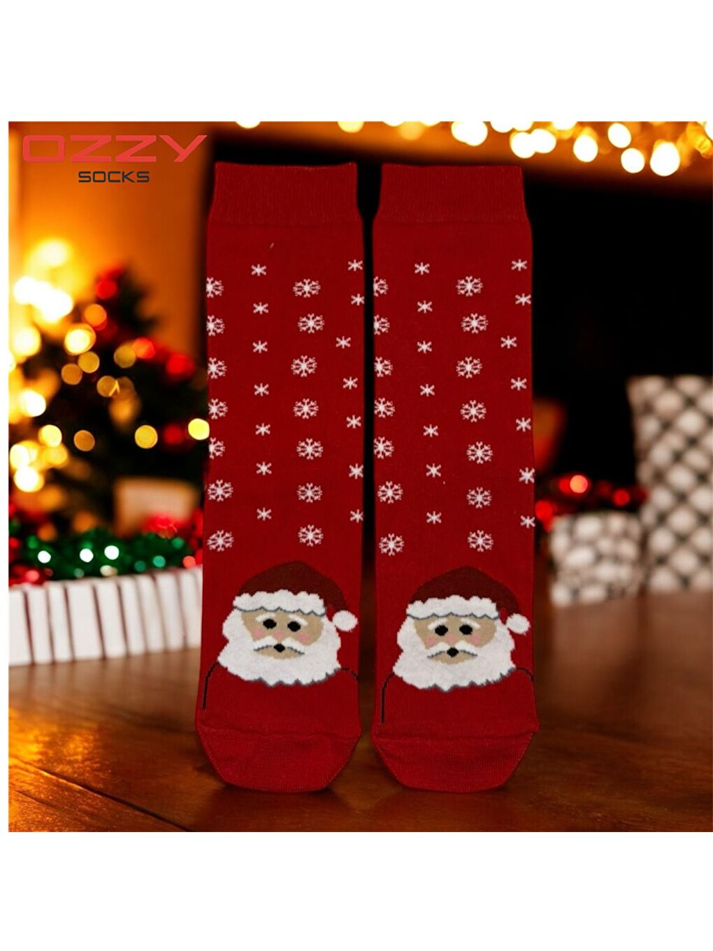 Siyah Unisex Yılbaşı Çorap 3 Çift-1