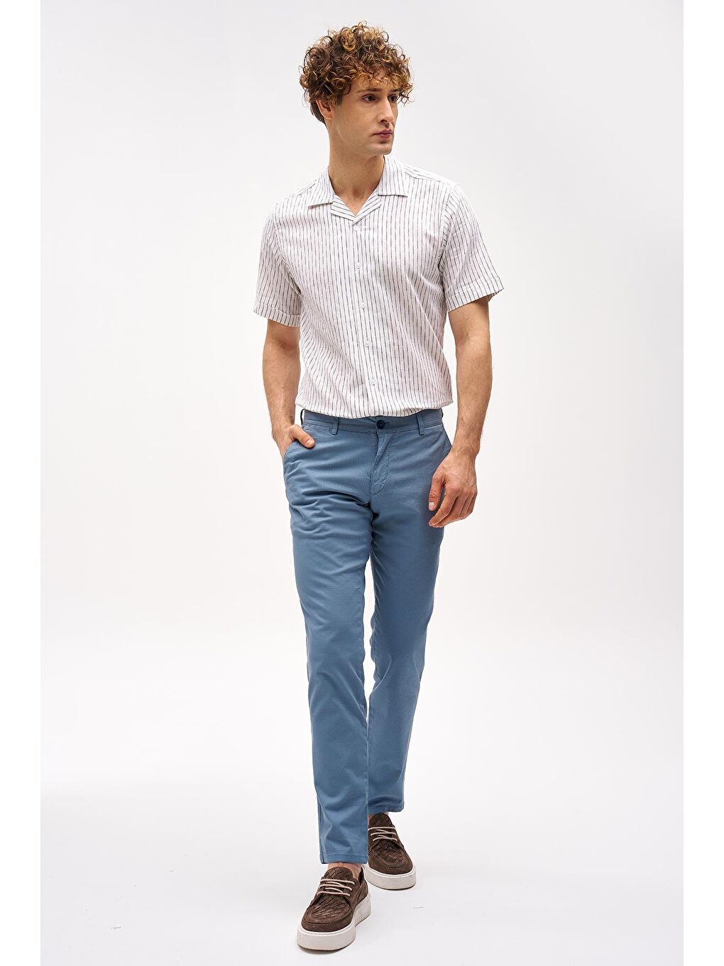 Erkek Mavi Dynamic Fit Pantolon-2