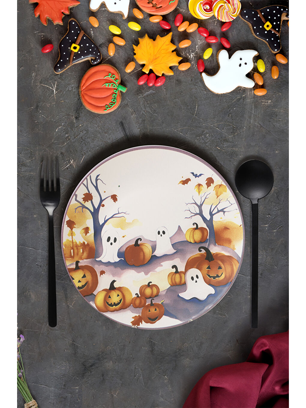 Keramika Karışık Halloween Servis Tabağı 26 Cm