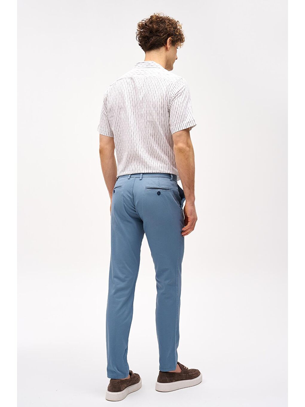 Erkek Mavi Dynamic Fit Pantolon-4