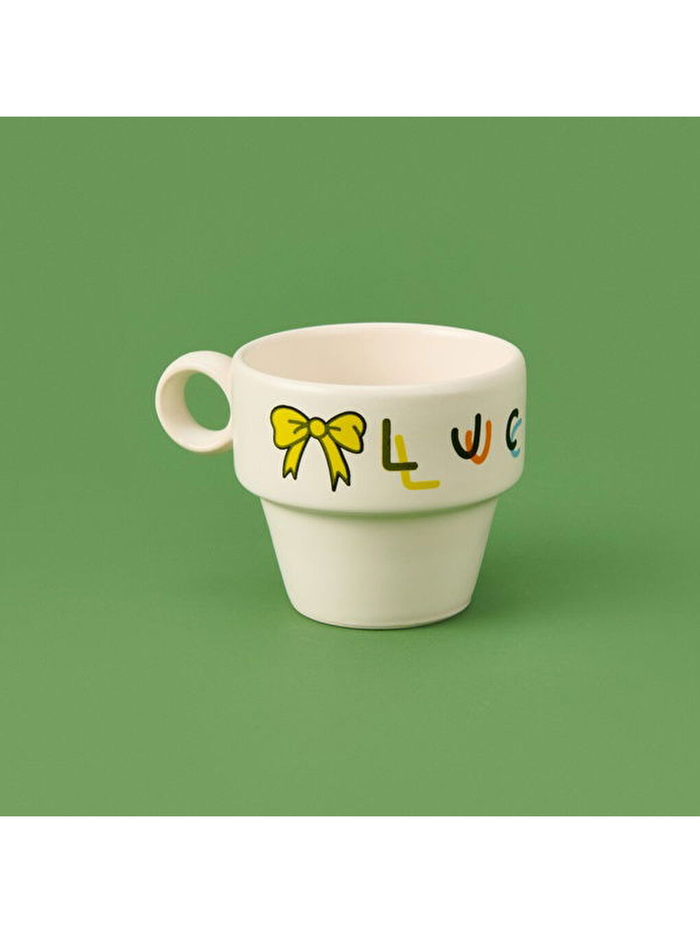 Karışık Lucky 2'li Espresso Fincanı - Renkli - 90 ml-1