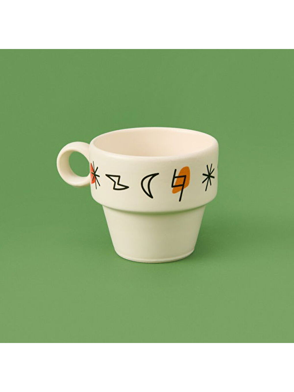 Karışık Lucky 2'li Espresso Fincanı - Renkli - 90 ml-2