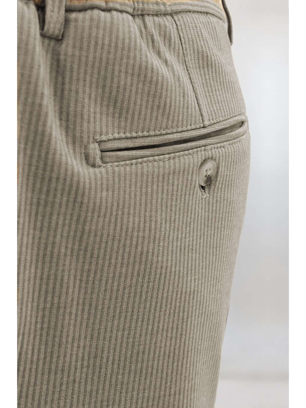 Gri Dynamic Fit Lastikli İpli Erkek Pantolon | Konforlu Smart Casual-1