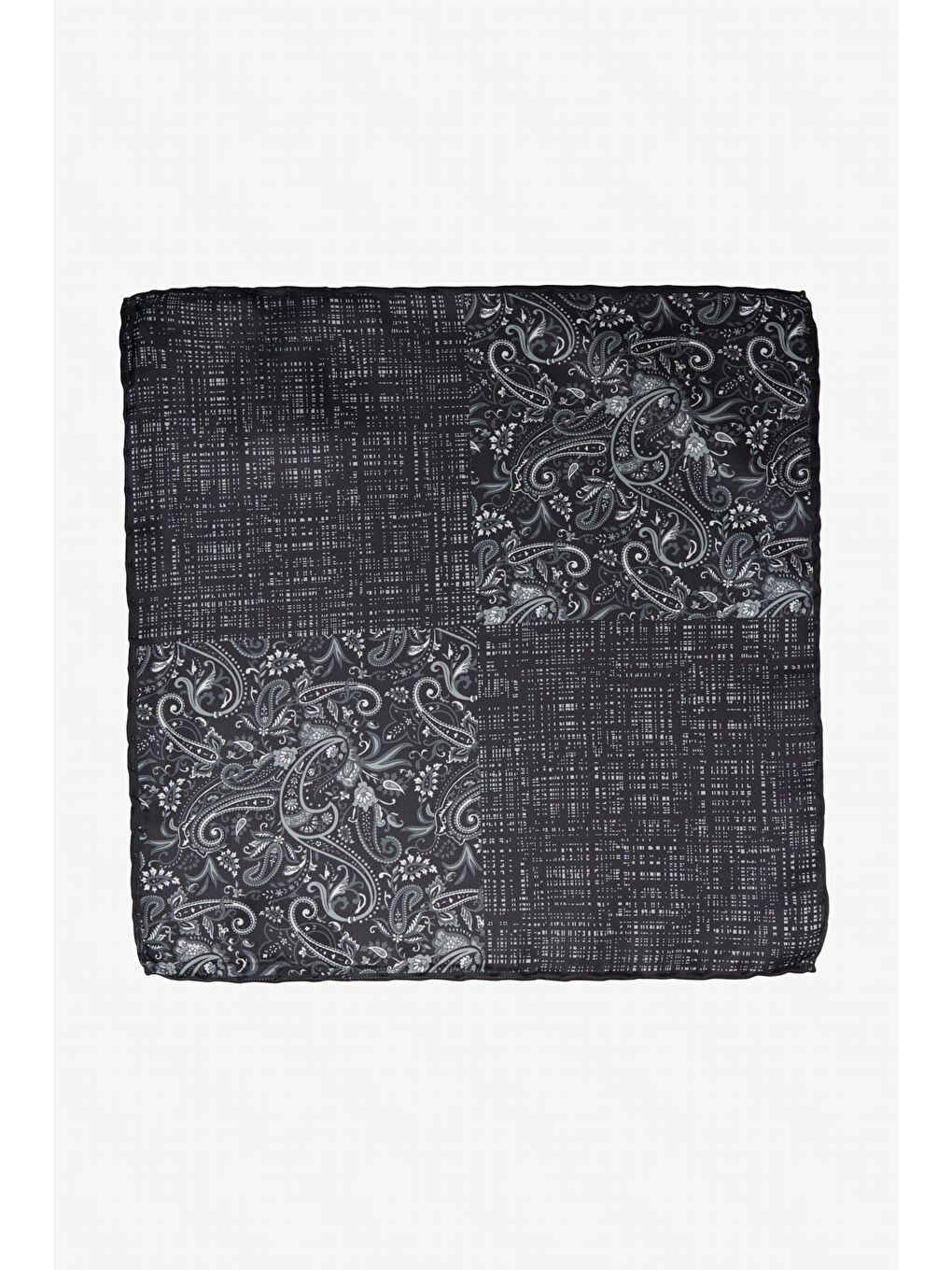 Erkek Siyah Desenli Mendil-1