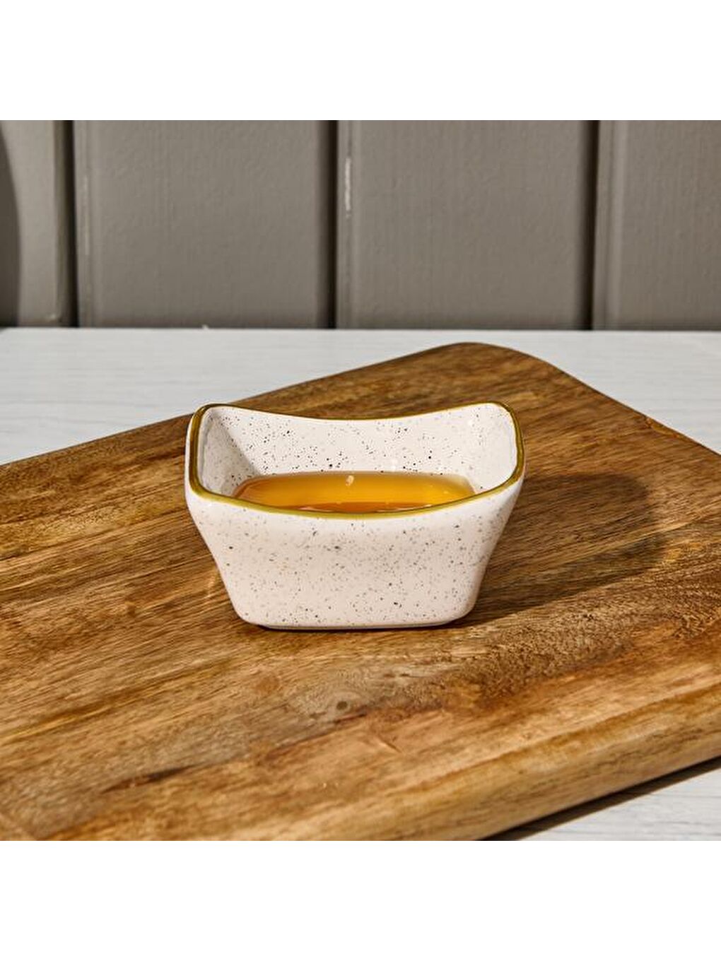 Ekru Seramik Kayık Sosluk - Krem - 7,5 cm