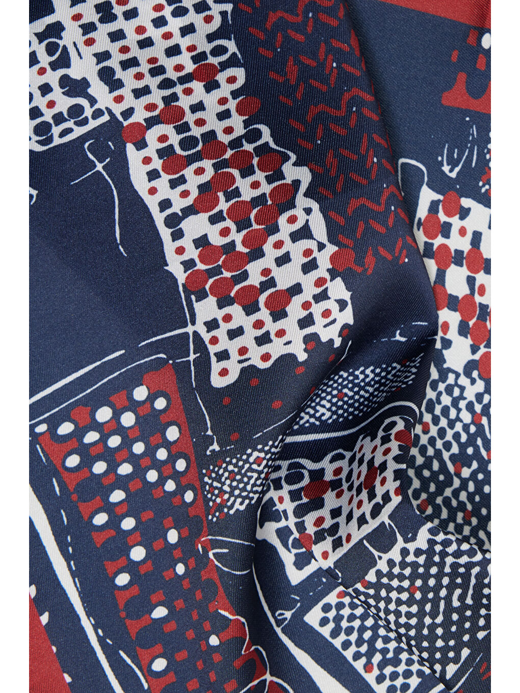 Erkek Lacivert-Bordo Desenli Mendil-2