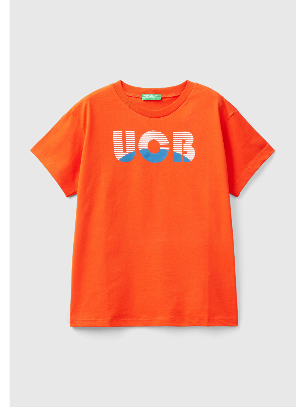 United Colors Of Benetton Narçiçeği Erkek Çocuk Nar Çiçeği  Yazılı Yaz T-Shirt