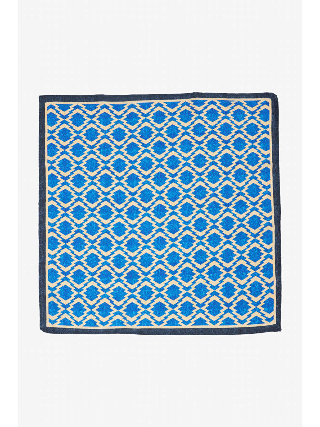 Erkek Mavi-Beyaz Desenli Mendil-1