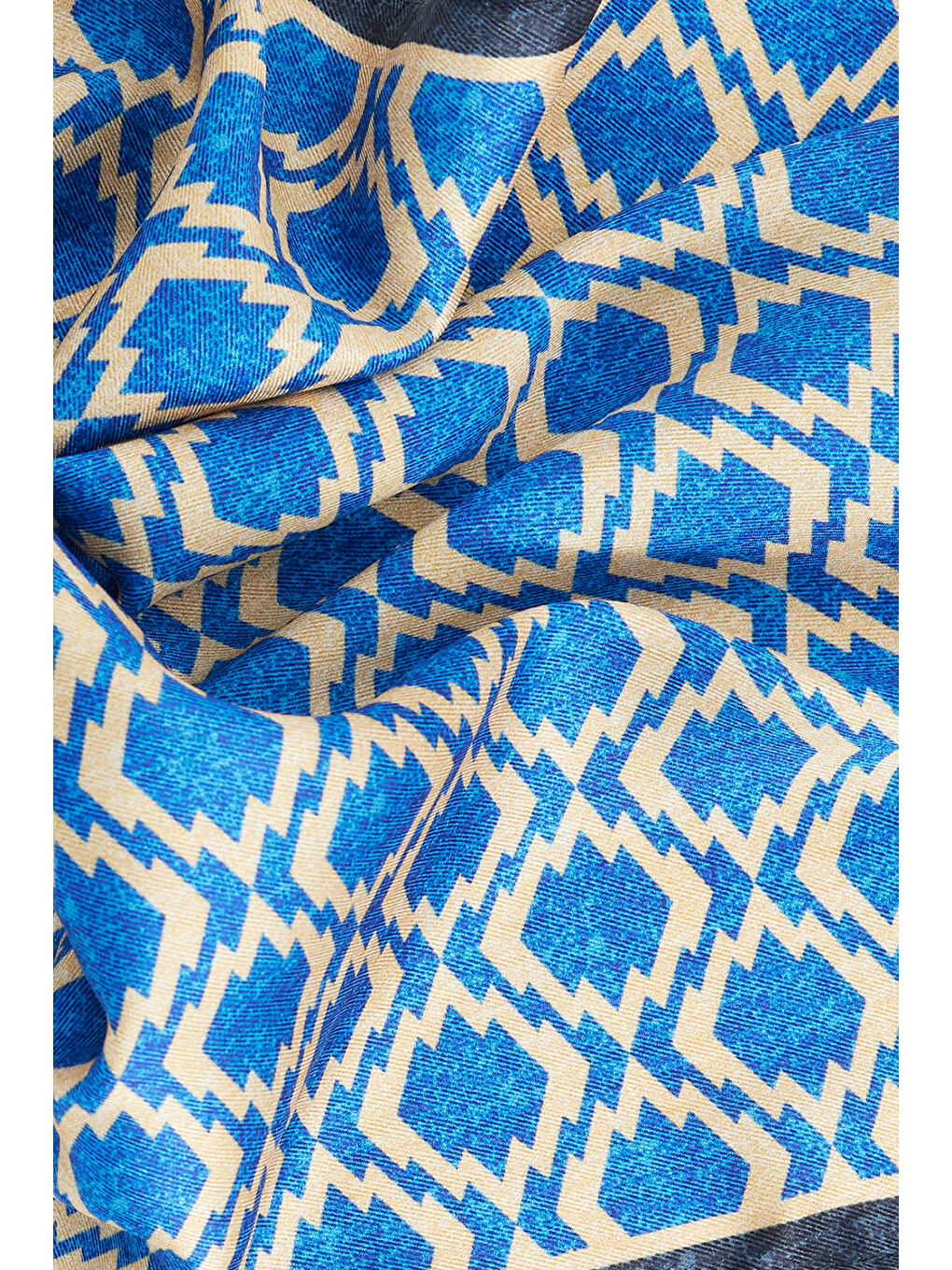 Erkek Mavi-Beyaz Desenli Mendil-2