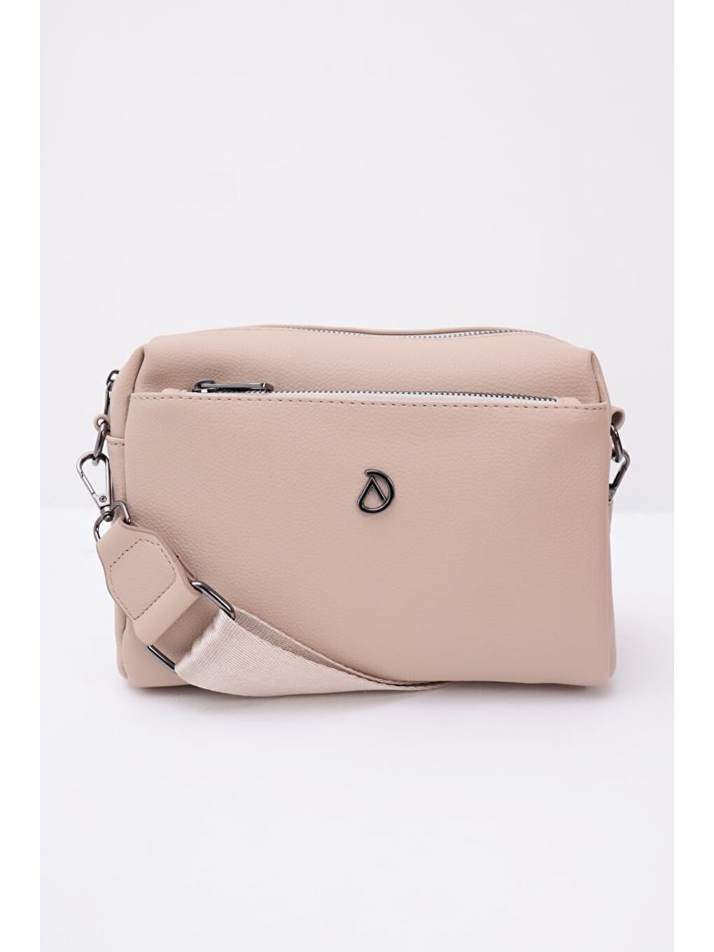 Bej-3 Bölmeli Çapraz Çanta