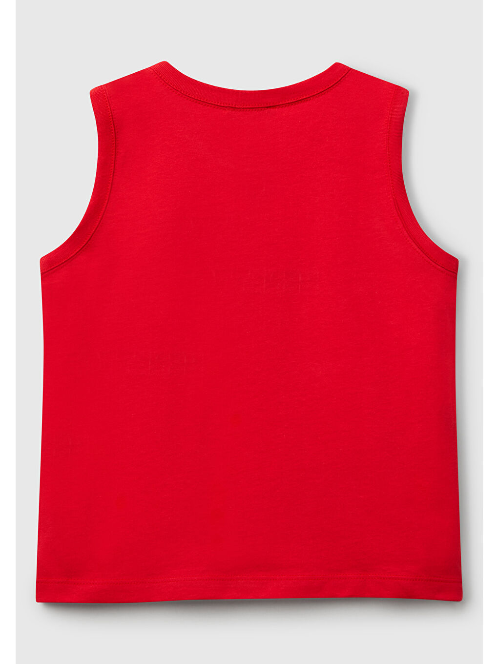 Erkek Çocuk Kırmızı Benetton Logo Baskılı Kabartma Detaylı Atlet-1