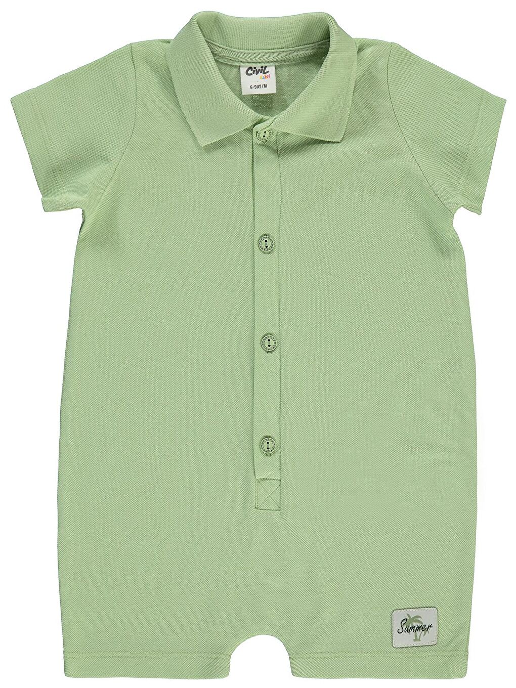 Baby Erkek Bebek Patiksiz Tulum 6-18 Ay Yeşil