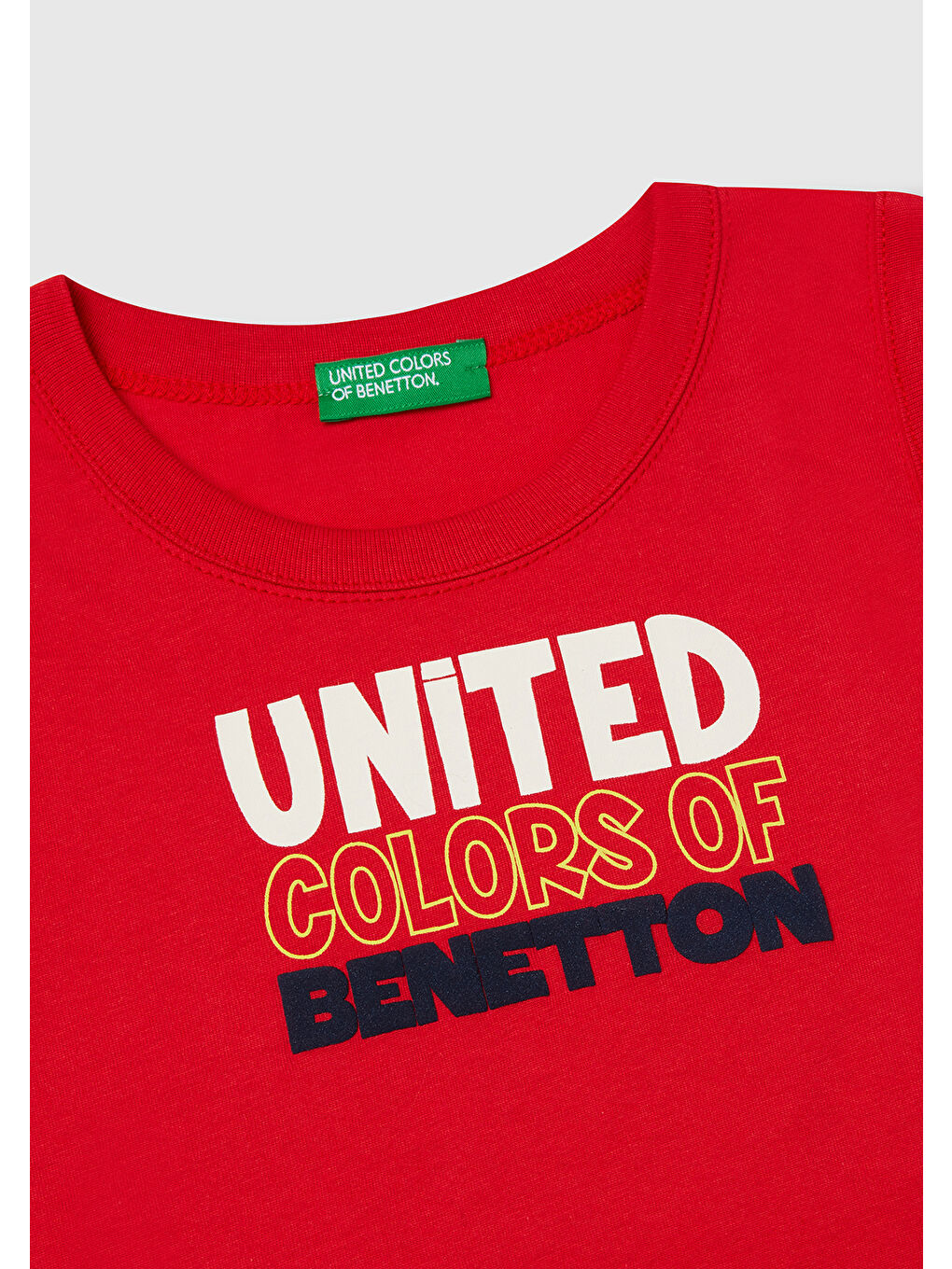 Erkek Çocuk Kırmızı Benetton Logo Baskılı Kabartma Detaylı Atlet-2