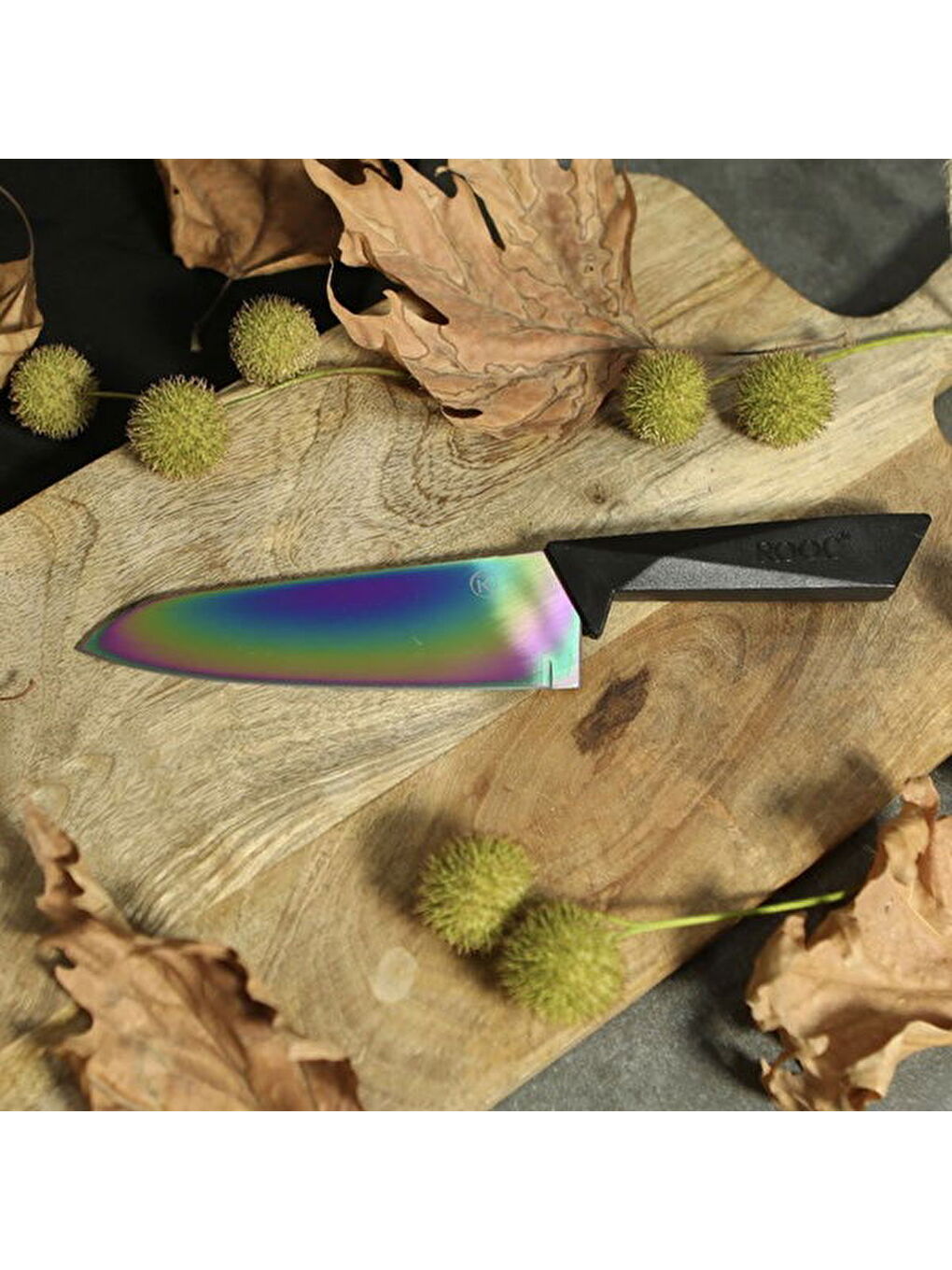 Renksiz ST03 Titanyum Seri Şef Bıçağı - Renkli - 28 cm-2