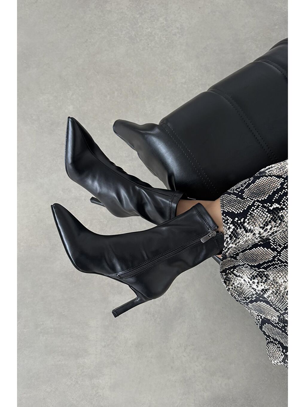 Erıca Kadın Streç Deri  Bot Siyah-1