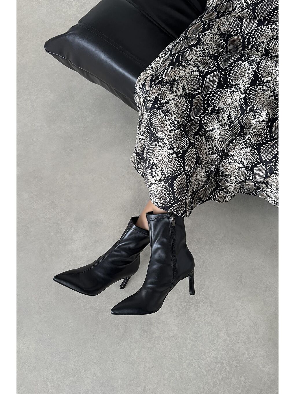 Erıca Kadın Streç Deri  Bot Siyah-3