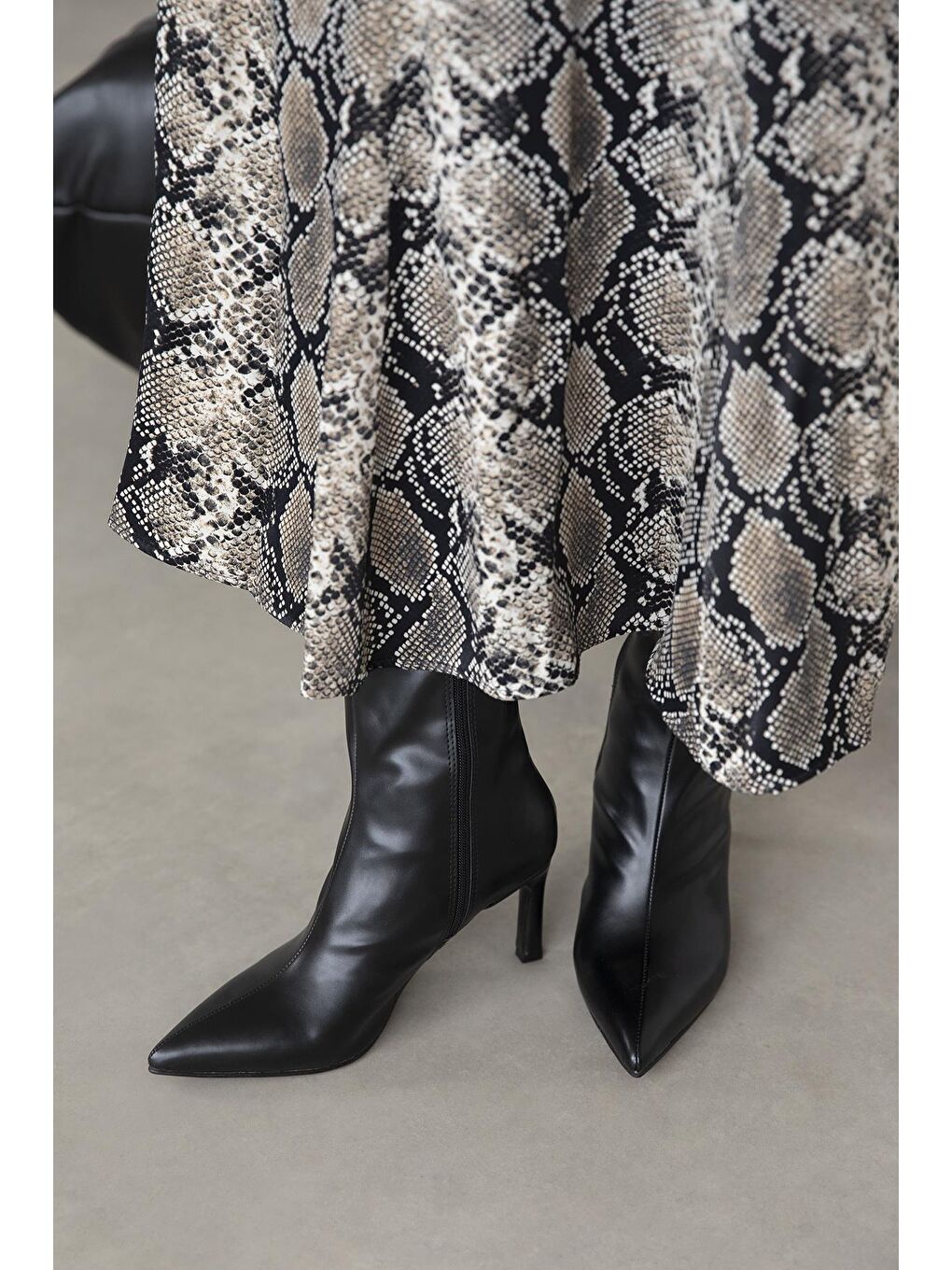 Erıca Kadın Streç Deri  Bot Siyah-4