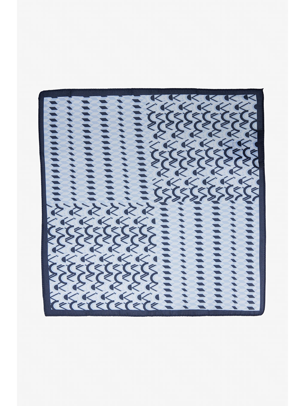 Erkek Lacivert-Mavi Desenli Mendil-1