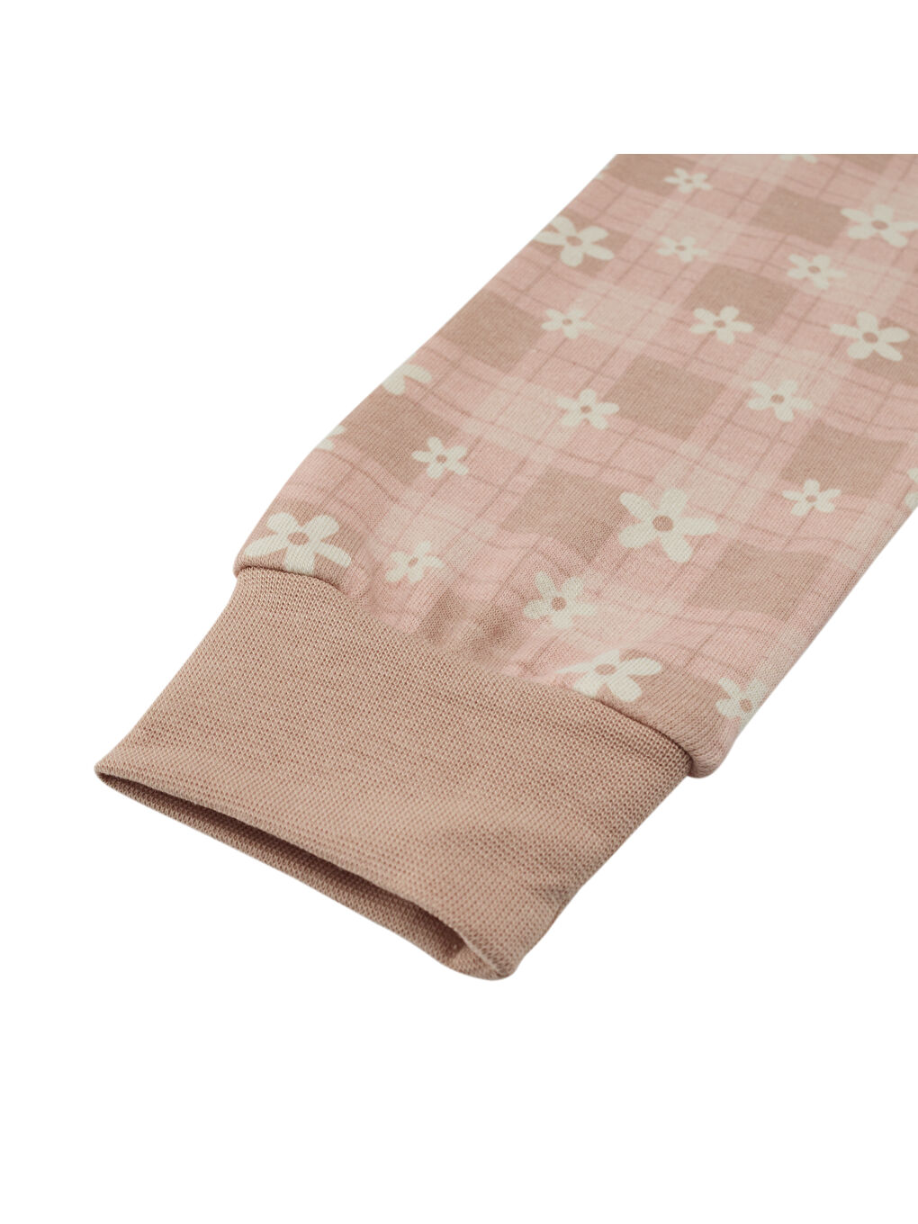 Pembe Kız Çocuk Çiçek Desenli Pijama Takımı-1