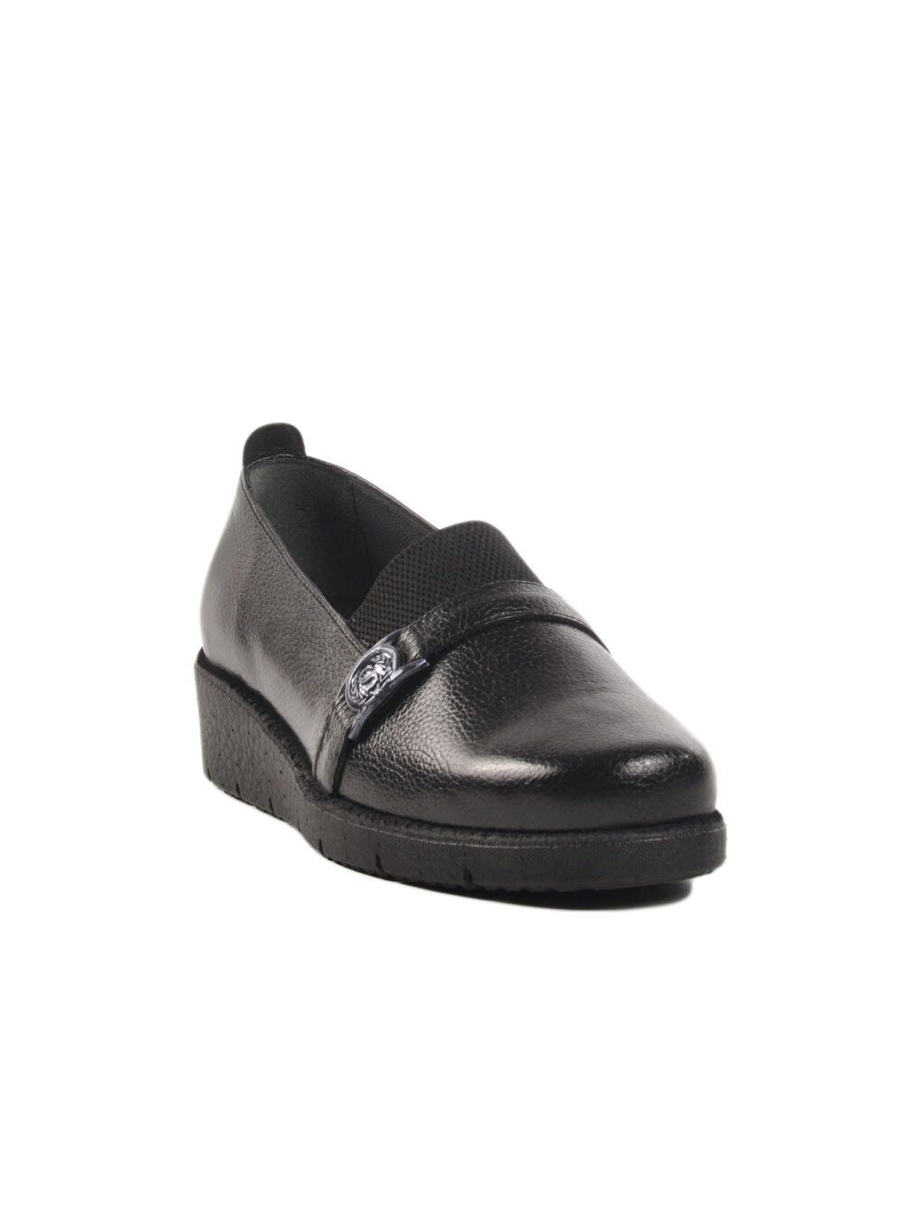 Siyah Hakiki Deri Kadın Casual Ayakkabı BB0114 Z-2