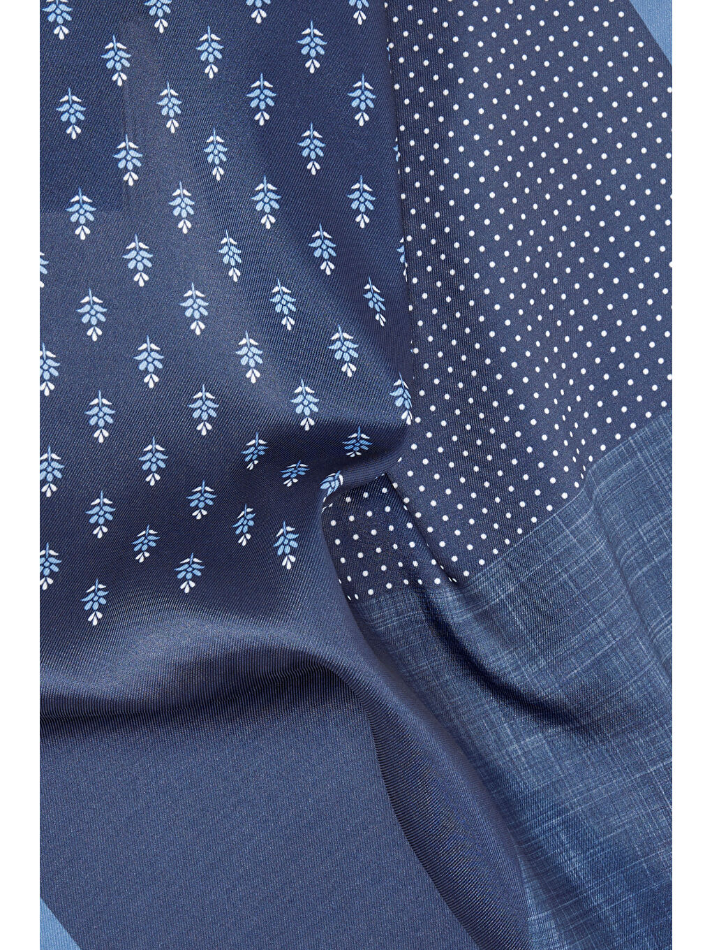 Erkek Lacivert-Mavi Desenli Mendil-2