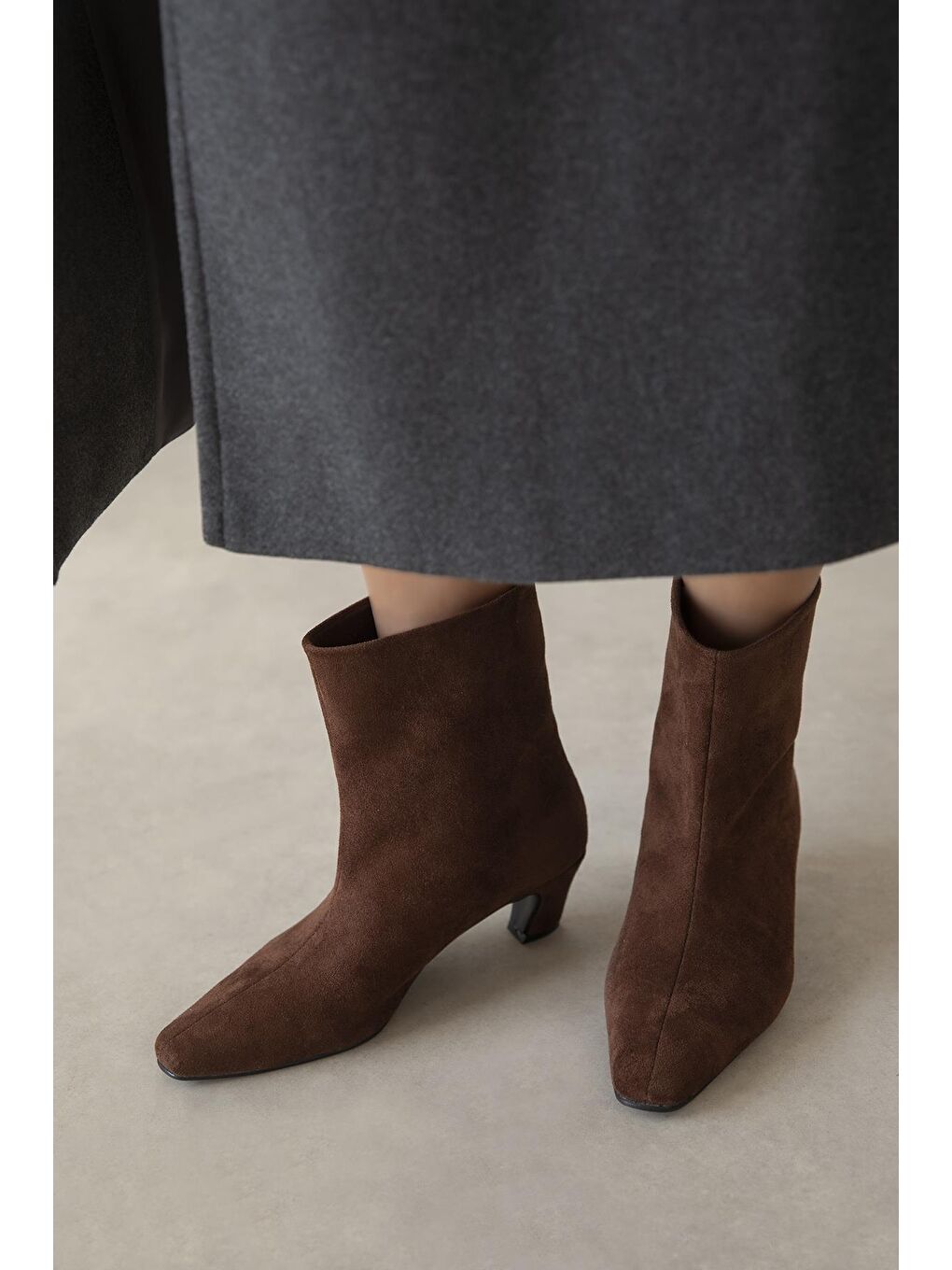 Kahverengi Viva Kadın Süet Bot Kahve