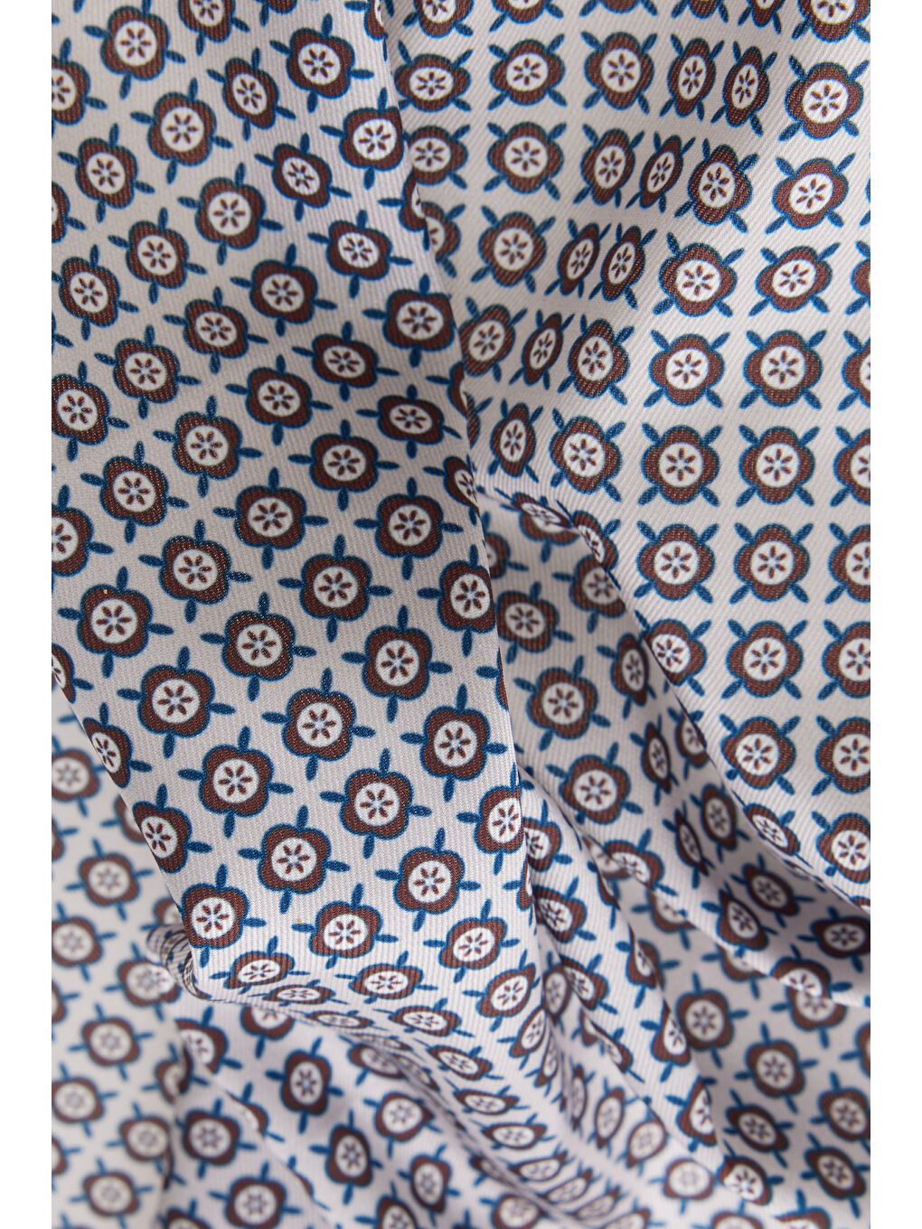 Kahverengi Erkek Kahve-Bej Desenli Mendil-2