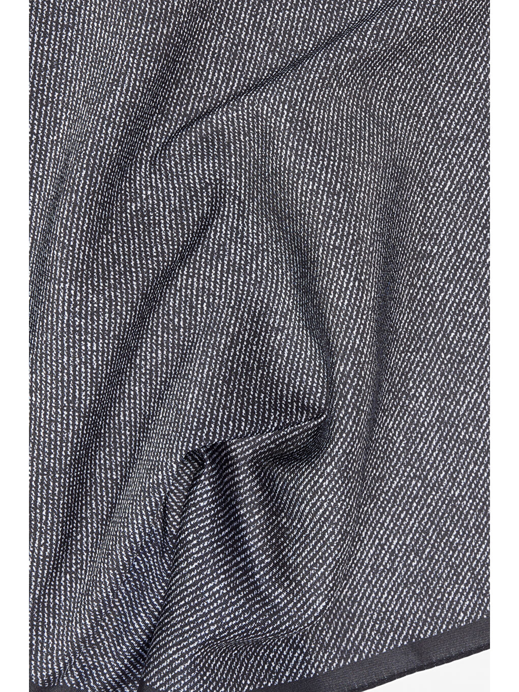 Erkek Siyah-Beyaz Desenli Mendil-2