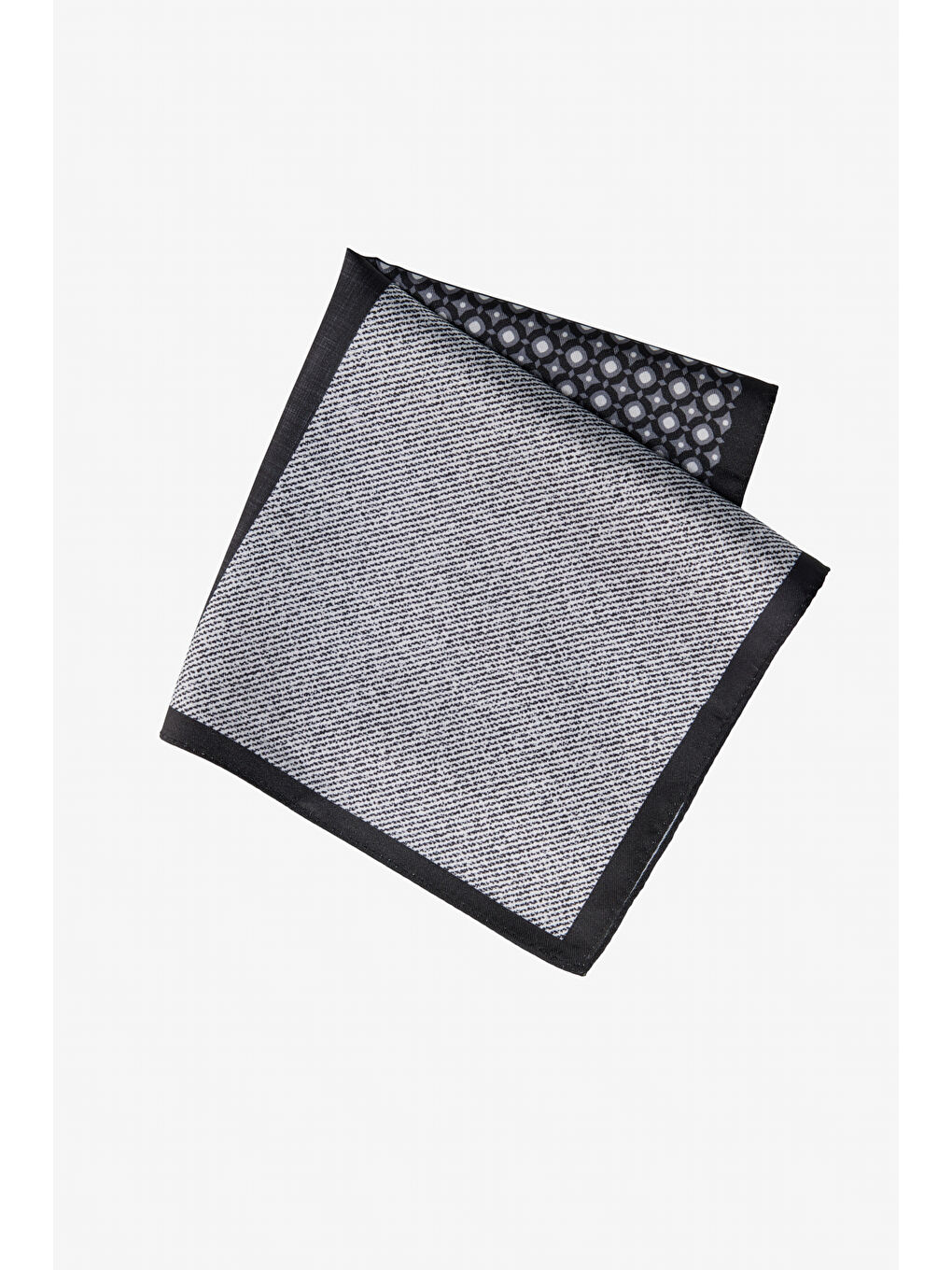 Erkek Siyah-Gri Desenli Mendil