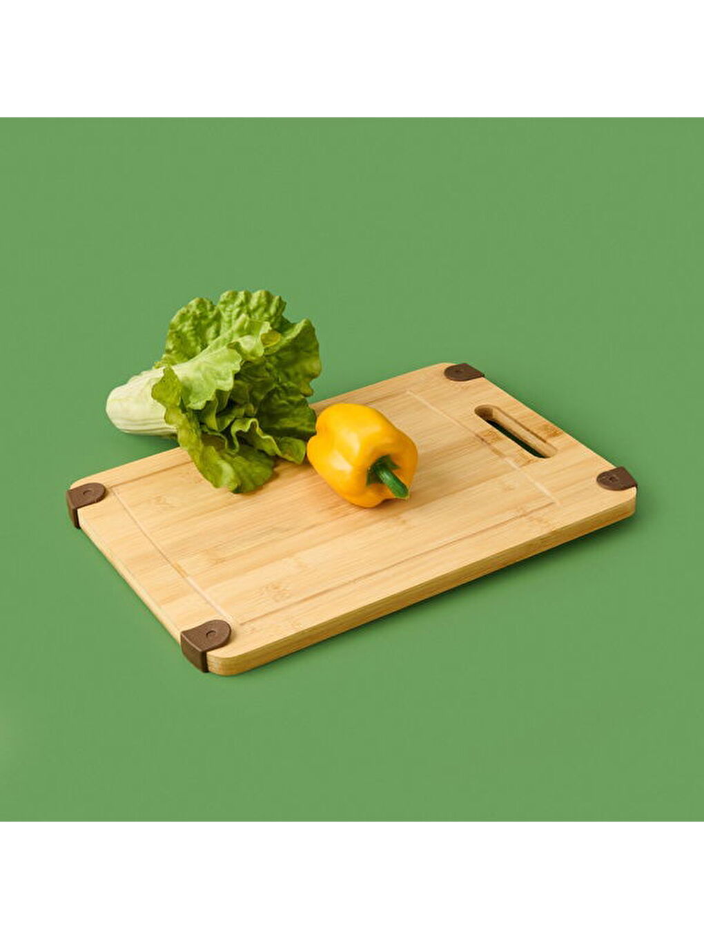 Bambu Kesim Tahtası - Açık Kahverengi - 24x35 cm-3