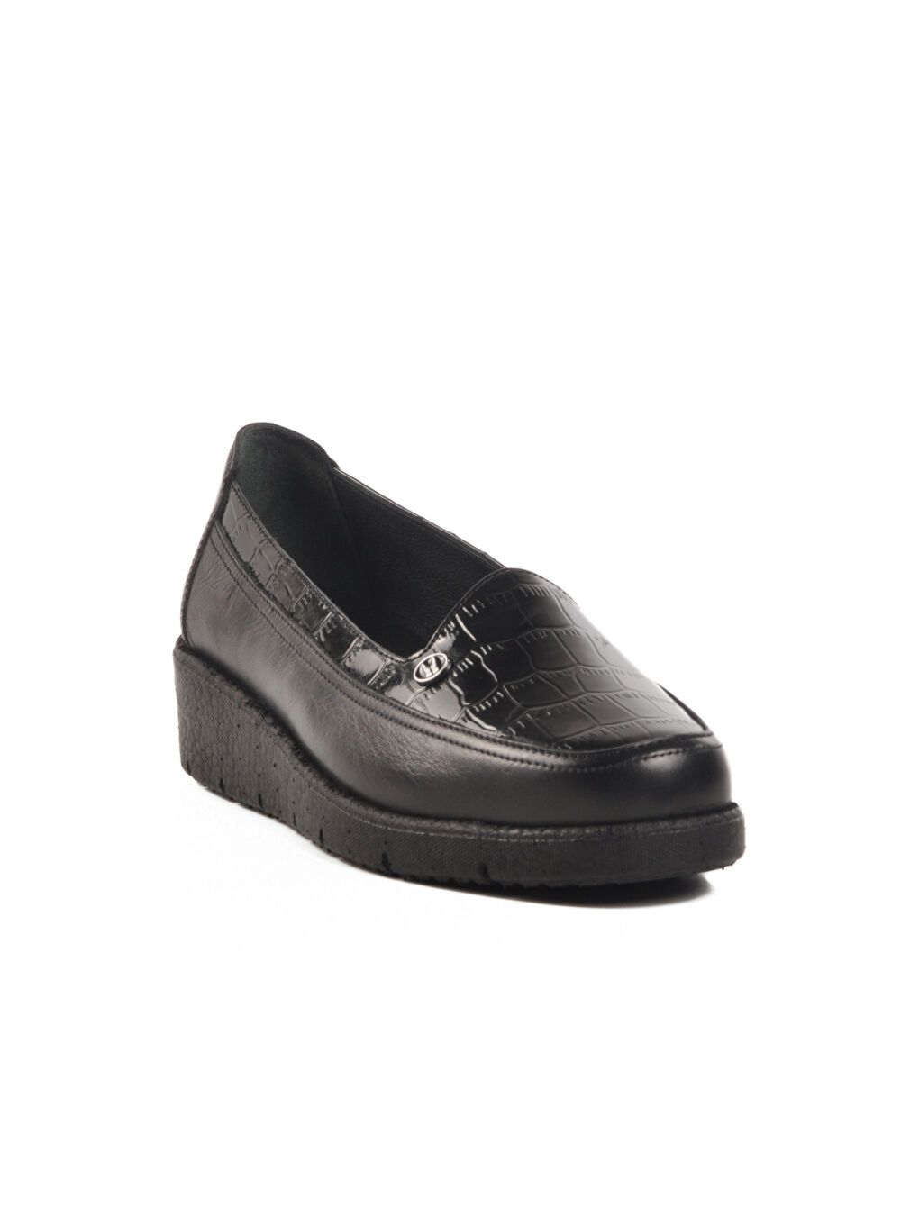 Siyah Hakiki Deri Kadın Casual Ayakkabı BB092 Z-2