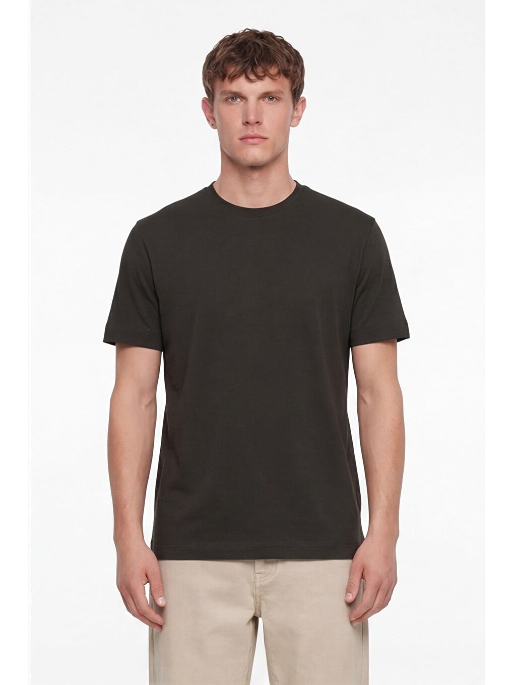 Mavi Erkek Nefti Normal Kesim Regular Fit %100 Pamuk Dokuma Bisiklet Yaka Basic T-Shirt