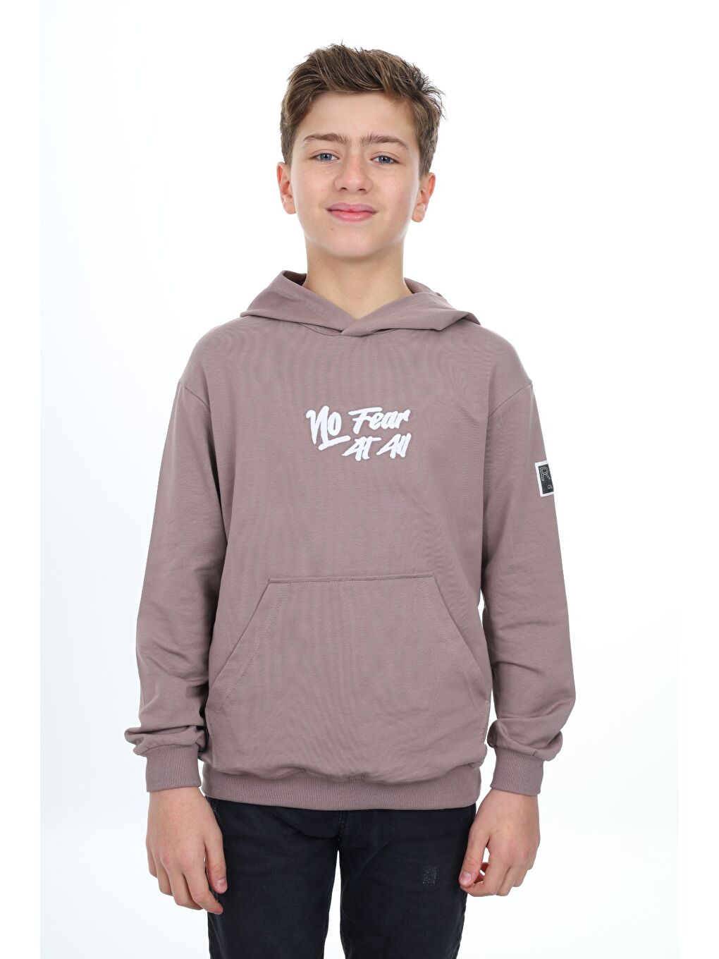 Toontoykids Kahverengi Erkek Çocuk Nakışlı Sweatshirt