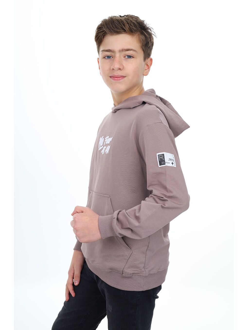 Toontoykids Kahverengi Erkek Çocuk Nakışlı Sweatshirt - 1