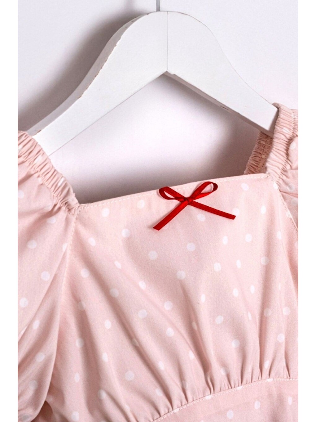 Pembe Kız Çocuk Çilek Ve Tavşan Desenli Crop Bluz Ve Etekli 2'Li Yazlık Takım-3