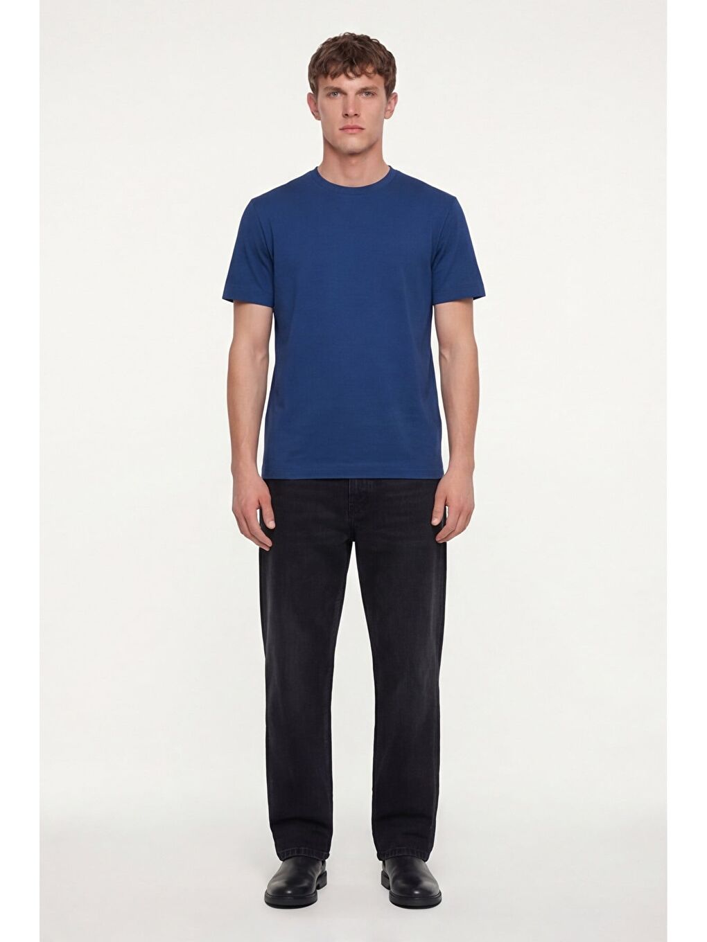 Mavi Erkek Parlement Normal Kesim Regular Fit %100 Pamuk Dokuma Bisiklet Yaka Basic T-Shirt-1