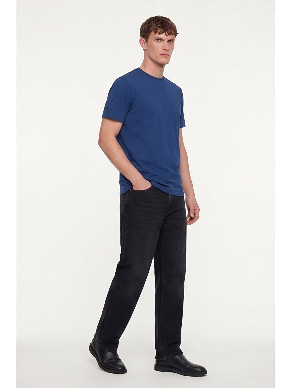 Mavi Erkek Parlement Normal Kesim Regular Fit %100 Pamuk Dokuma Bisiklet Yaka Basic T-Shirt-2