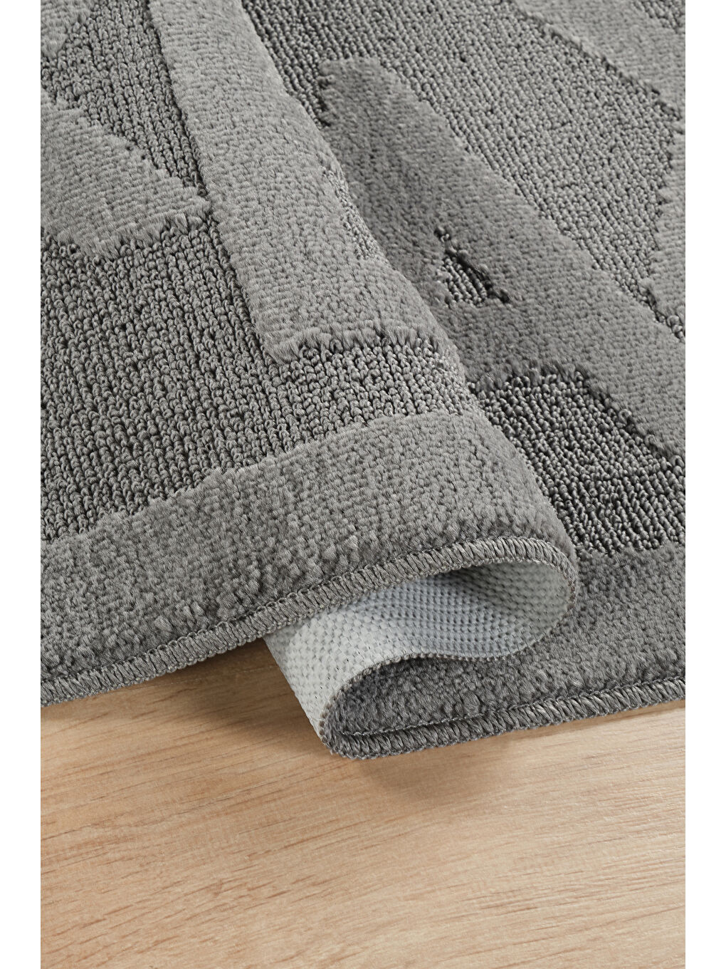 Doğal Kaymaz Taban Banyo Paspas-Antrasit-2